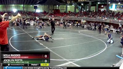 73 lbs Champ. Round 2 - Nyla Rhodes, Nebraska Wrestling Academy vs Jocelyn Potts, Paxton Youth Wrestling Club