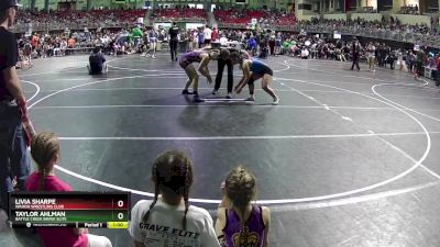 150 lbs Quarterfinal - Taylor Ahlman, Battle Creek Brave Elite vs Livia Sharpe, Wahoo Wrestling Club