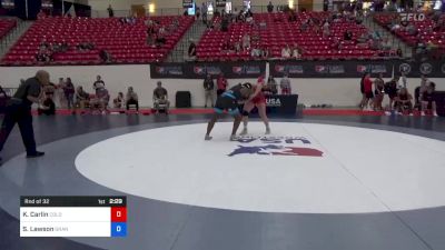 76 kg Rnd Of 32 - Kimberly Carlin, Colorado Mesa Wrestling Club vs Shenita Lawson, Grand View Wrestling Club