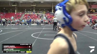 58 lbs Champ. Round 2 - Joseph Garza, Wesley Club Wrestling vs Kohen Cline, Olathe Raptor Wrestling Club