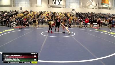 155 lbs Round 3 - Christian Kendall, Hilton Jr Cadets Wrestling Club vs Isabella Bailey, Gowanda Wrestling Club