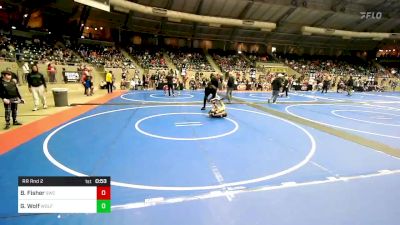 60 lbs Rr Rnd 2 - Beau Fisher, Salina Wrestling Club vs Grayson Wolf, Wolfpak Wrestling