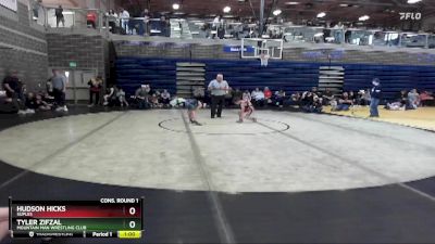 60 lbs Cons. Round 1 - Tyler Zifzal, Mountain Man Wrestling Club vs Hudson Hicks, Suples