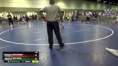 105 lbs Round 1 (8 Team) - Mikayla Williams, Stormettes vs Kaylea Mortensen, Wyoming