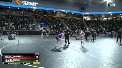 130 lbs Round 2 - Destiny Campbell, Iowa Wesleyan vs Nonnie Justice, Iowa Wesleyan