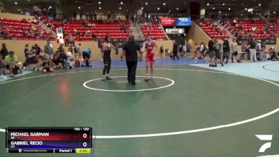 130 lbs Round 4 - Michael Garman, NE vs Gabriel Recio, CO