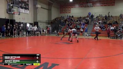 285 lbs Quarterfinal - Emmett Bivens, Carl Albert State vs Dean Setticase, Cowley College