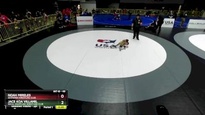 49 lbs Quarterfinal - Noah Mireles, Scotsmen Wrestling Club vs Jace Koa Villamil, Socal Grappling Wrestling Club