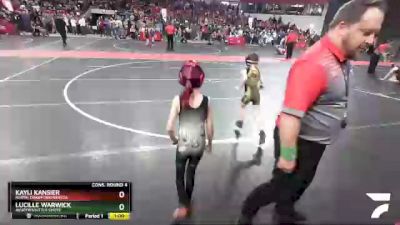 50 lbs Cons. Round 4 - Lucille Warwick, Aviators/little Chute vs Kayli Kansier, North Crawford/Seneca