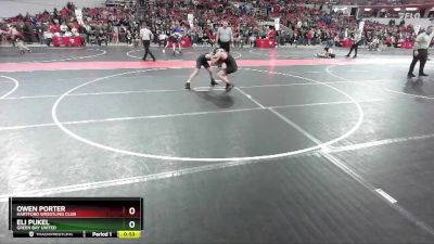 125 lbs Cons. Round 5 - Owen Porter, Hartford Wrestling Club vs Eli Pukel, Green Bay United