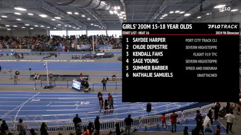 Youth Girls' 200m 15-18 Yr, Finals 16