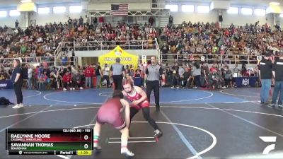 110 lbs Quarterfinal - Savannah Thomas, Boardman vs Raelynne Moore, Caldwell Wrestling