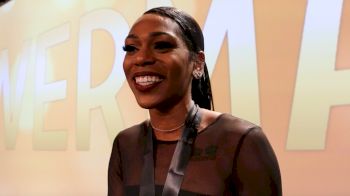 Raevyn Rogers after winning the Bowerman Award