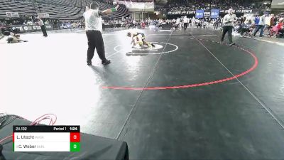 2A 132 lbs Semifinal - Chase Weber, Burlington-Edison vs Logan Utecht, West Valley (Spokane)