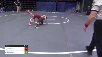 60 lbs Round Of 16 - Jensen Mihalik, Elkland, PA vs Jaquil Rodgers, Smyrna, DE