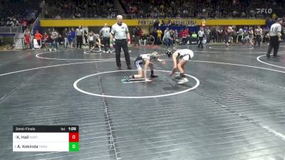 66 lbs Semifinal - Kaylynn Hall, Northern Bedford vs Aubrey Kokinda, Tamaqua