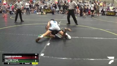 101 lbs Round 2 (6 Team) - Tanner Bourassa, Mi Pitbulls vs Trotter Titus, Team Gotcha Black