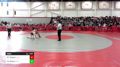 195 lbs Semifinal - Michael Toppan, Gloucester vs Ruairi Ritson, Canton