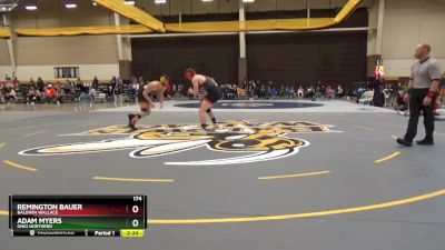 174 lbs Cons. Round 4 - Adam Myers, Ohio Northern vs Remington Bauer, Baldwin Wallace