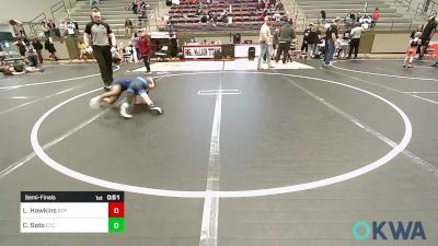 52 lbs Semifinal - Lorenzo Hawkins, Tulsa Blue T Panthers vs Chris Soto, Chandler Takedown Club