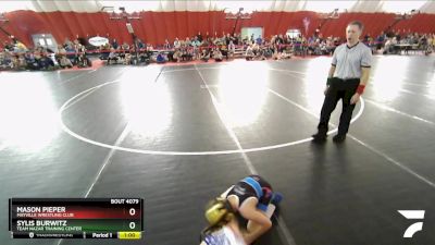 93 lbs Quarterfinal - Sylis Burwitz, Team Nazar Training Center vs Mason Pieper, Mayville Wrestling Club