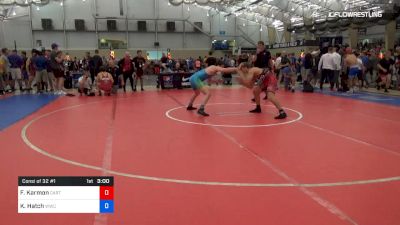 79 kg Consi Of 32 #1 - Foster Karmon, Stanford - California RTC vs Kyle Hatch, Wabash Wrestling Club