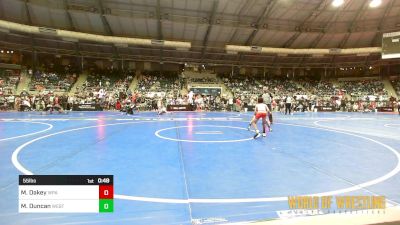 55 lbs Consi Of 16 #1 - Maxim Oakey, WolfPack Wrestling Academy vs Micah Duncan, Westshore Wrestling Club