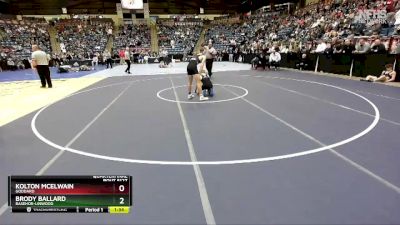 5A - 126 lbs Quarterfinal - Brody Ballard, Basehor-Linwood vs Kolton McElwain, Goddard