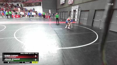 115 lbs Quarterfinal - Ember Zupanc, Spencer/Columbus vs Ariana Schacht, X-Factor Elite