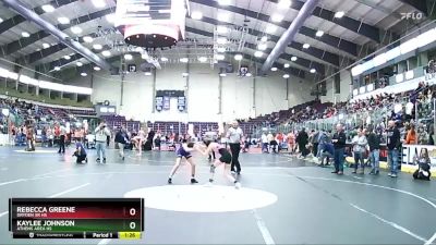 100 lbs Quarterfinal - Rebecca Greene, Dryden Sr HS vs Kaylee Johnson, Athens Area HS