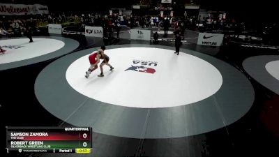 92 lbs Quarterfinal - Robert Green, Silverback Wrestling Club vs Samson Zamora, The Club