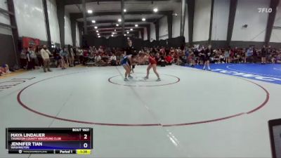 110 lbs Round 1 - Maya Lindauer, Thurston County Wrestling Club vs Jennifer Tian, Washington