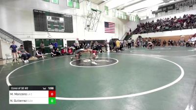 120 lbs Consi Of 32 #2 - Michael Manzano, La Canada vs Nicholas Gutierrez, Eleanor Roosevelt