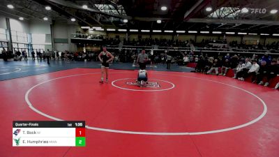 145 lbs Quarterfinal - Thomas Bock, New Fairfield vs Elliott Humphries, Minnechaug