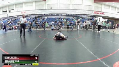 56 lbs Quarterfinal - Kolby Pitzen, Foxfire Wrestling Club vs Oscar Ormond, North Carolina