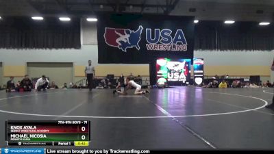 71 lbs 1st Place Match - Michael Nicosia, Pennsylvania vs Knox Ayala, Sebolt Wrestling Academy