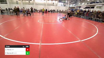 69 lbs Final - Zachary Paris, Smitty's Wrestling Barn vs Philip Burns III, MarcAurele WC