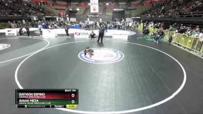 49 lbs Cons. Round 6 - Dayvion Espino, Oakdale Wrestling Club vs Isaiah Meza, Savage House Wrestling Club