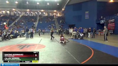 120 lbs 7th Place Match - Calvin Werden, Western Reserve Academy vs Santino Rodriguez, Don Bosco Prep