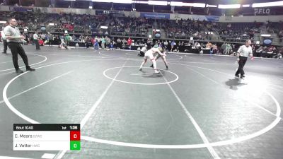 148 lbs Quarterfinal - Caiden Mears, Ground Zero Wrestling Club vs Jaden Vetter, Hutch Wrestling Club