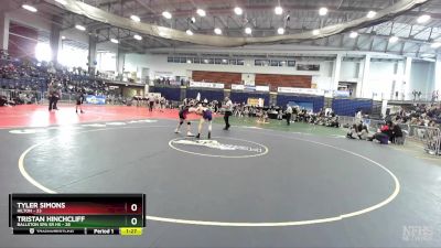 126 lbs Round 3 (3 Team) - Tyler Simons, Hilton vs Tristan Hinchcliff, Ballston Spa Sr HS