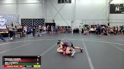 84 lbs Round 1 (4 Team) - Michael Rankin, Mat Warriors Orange vs Ben Kamertz, Kraken