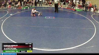 39 lbs Quarterfinal - Slaiter Palmer, Blanding Pride Wrestling vs Morgan Merkley, Uintah Wrestling