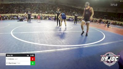 130 lbs Round Of 16 - Trystin Kibble, Lawton, Ok vs Parker Martinez, Team Tulsa Wrestling Club