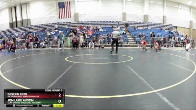 74 lbs Cons. Round 3 - Jon Luke Austin, Contenders Wrestling Academy vs Brycen Hein, Michigan West Wrestling Club