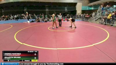 215 lbs Cons. Round 4 - Brandon Brunni, St. Mary`s vs Andres Martinez, El Dorado HS (Placentia)