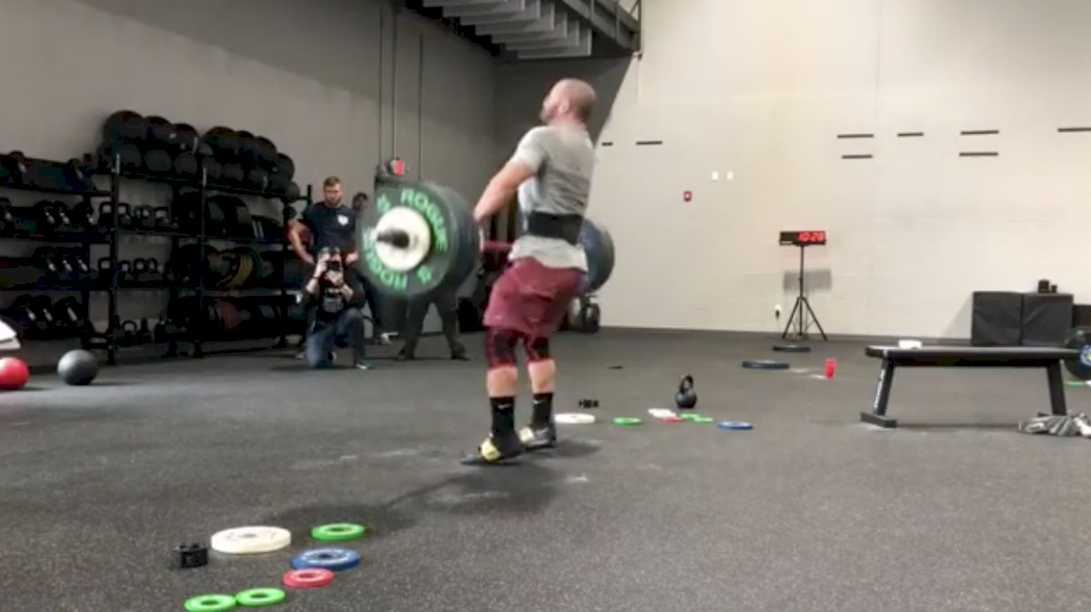 Mat Fraser Cleans 385lb In CrossFit Games Open 18.2a