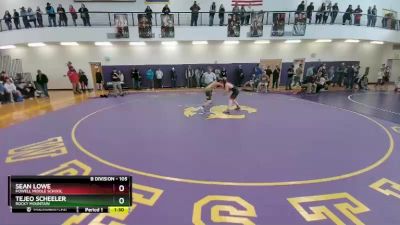 105 lbs Semifinal - Sean Lowe, Powell Middle School vs Tejeo Scheeler, Rocky Mountain