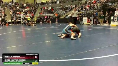 180 lbs 2nd Place Match - Macklin Penner, Western Dubuque Little Bobcats vs Ryder Hoffschneider, Black Fox Wrestling Academy