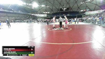 165 lbs Cons. Round 2 - Ryan Brown, Washington vs Kayleb Klaus, Big Cat Wrestling Club